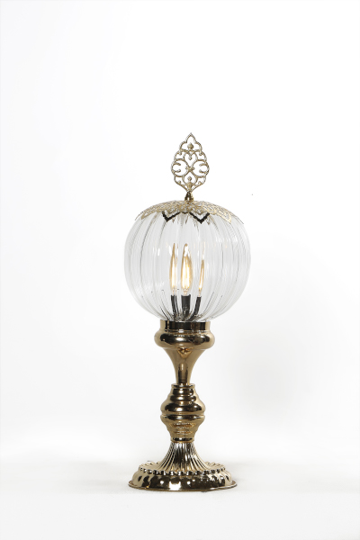 Pyrex Glass Gold Design Table Lamp